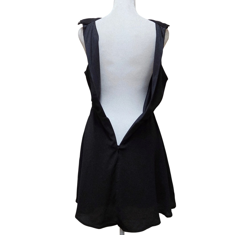 Black Illa Illa Mock Neck Mini Dress Size Small - Picture 3 of 6